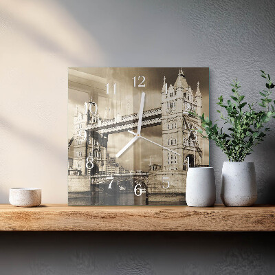 Glas ur London Bridge i sepia
