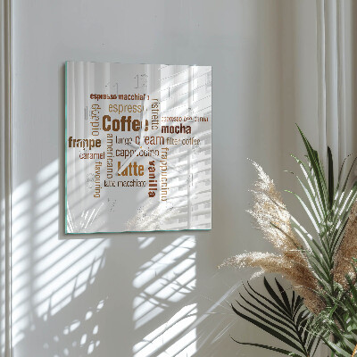 Firkantet vægur Kaffe