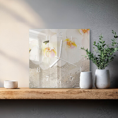 Glas ur Orkidé