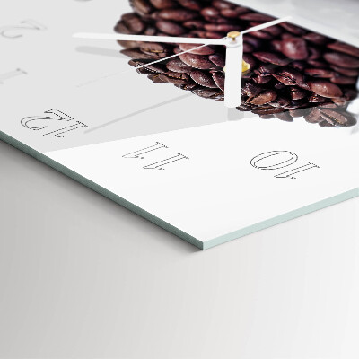Firkantet vægur Kaffebønner