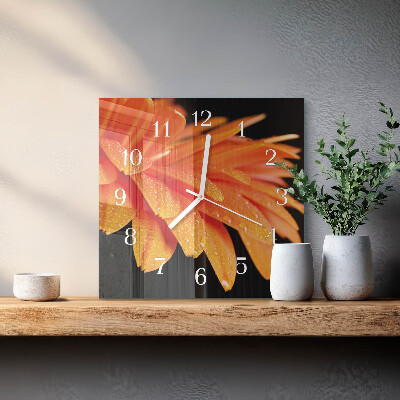 Firkantet vægur Gerbera