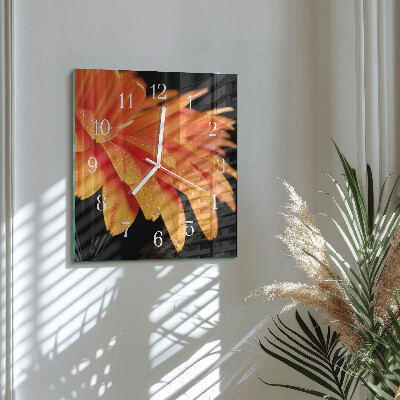 Firkantet vægur Gerbera