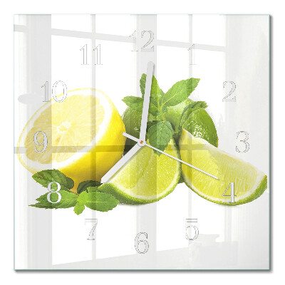 Firkantet vægur Lime-mynte