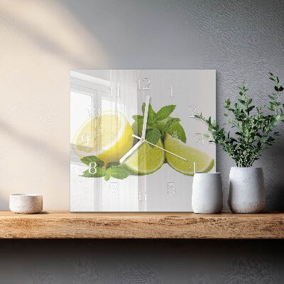 Firkantet vægur Lime-mynte