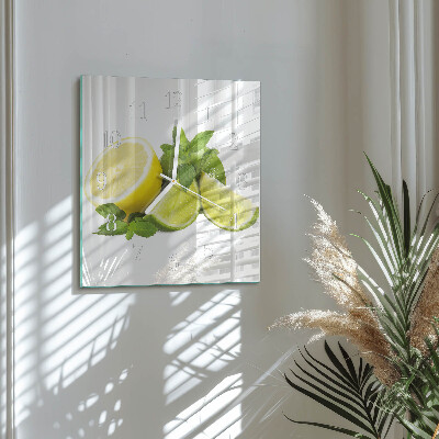 Firkantet vægur Lime-mynte