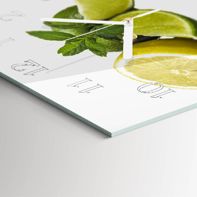 Firkantet vægur Lime-mynte
