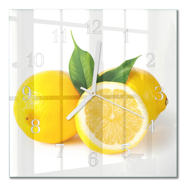 Firkantet vægur Citroner