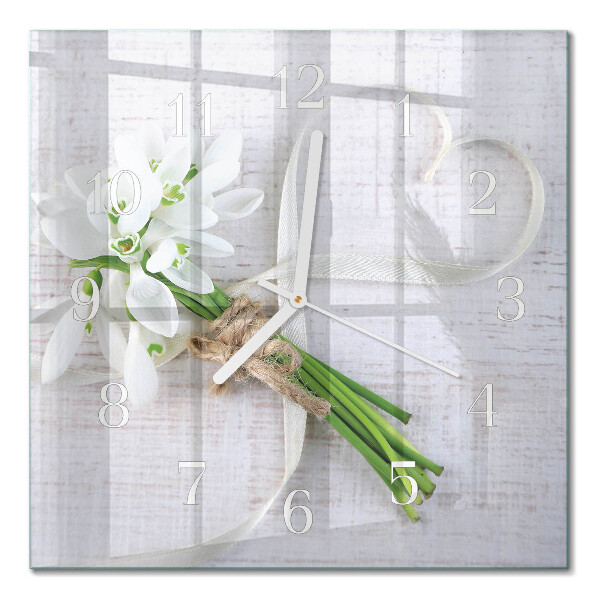 Glas ur En buket blomster