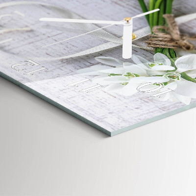 Glas ur En buket blomster