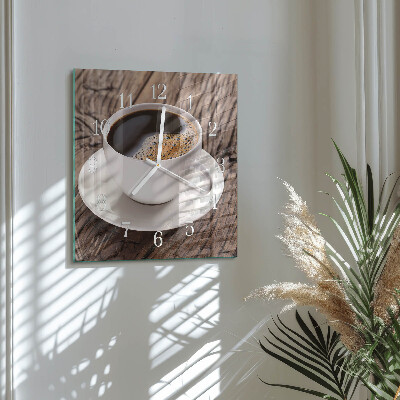 Firkantet vægur Kaffe