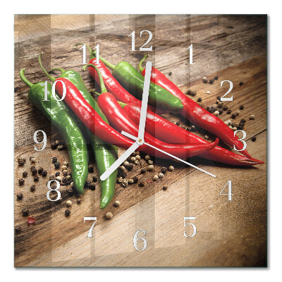 Glas ur Chilipeber