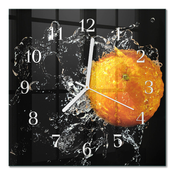 Firkantet vægur Orange