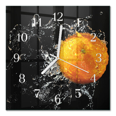 Firkantet vægur Orange
