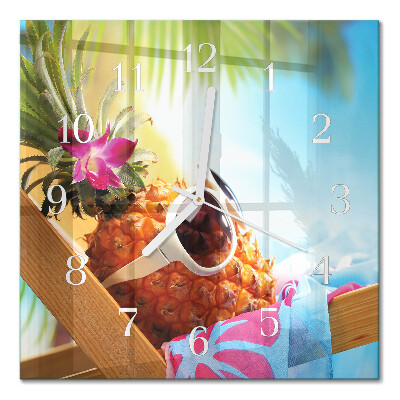Firkantet vægur Ananas