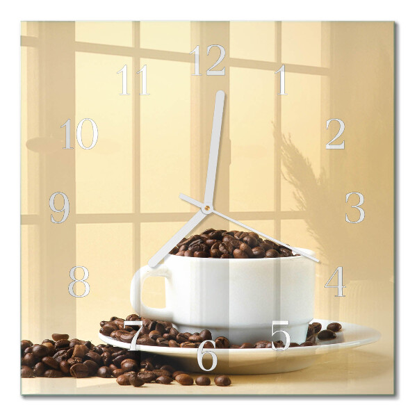 Firkantet vægur Kaffe