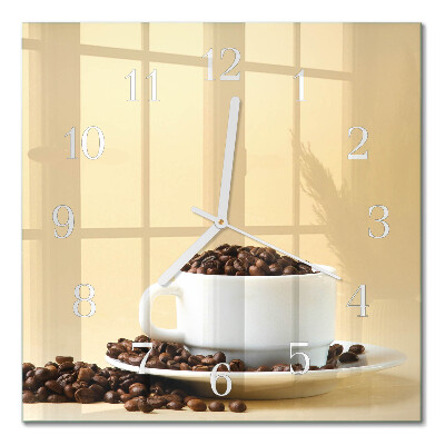 Firkantet vægur Kaffe