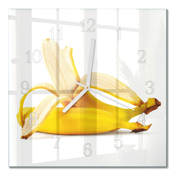 Firkantet vægur Bananer