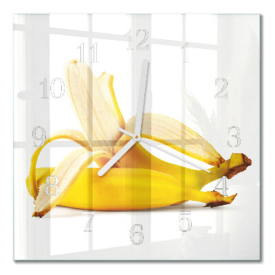 Firkantet vægur Bananer