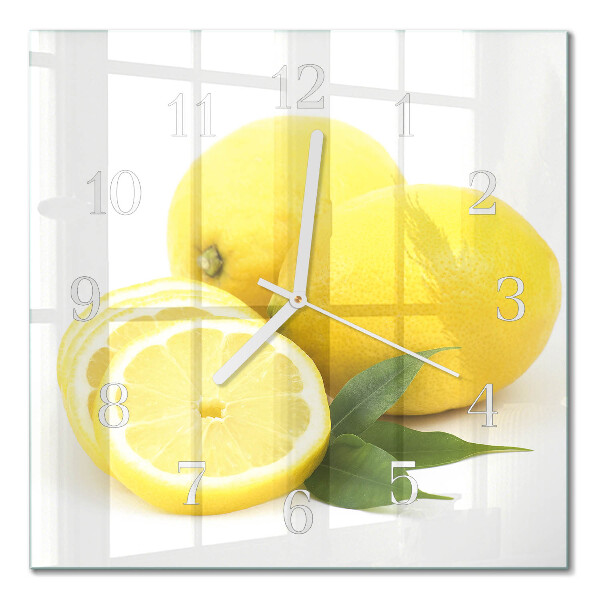 Firkantet vægur Citroner