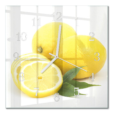 Firkantet vægur Citroner