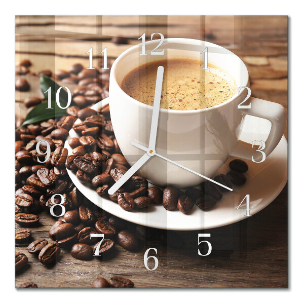 Firkantet vægur Kaffe