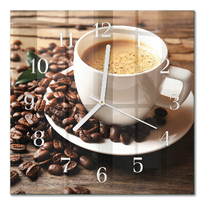 Firkantet vægur Kaffe