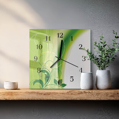 Glas vægur Blomstermønster