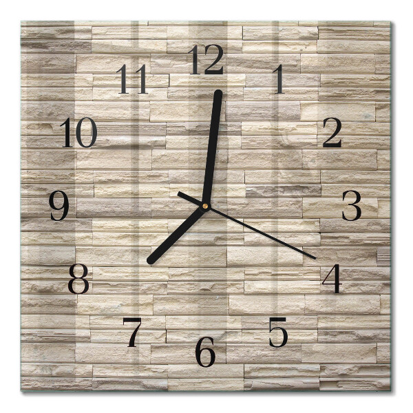 Firkantet glas vægur Væg