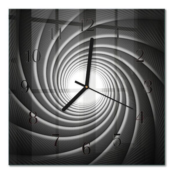 Firkantet glas vægur Vortex