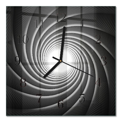 Firkantet glas vægur Vortex