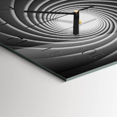 Firkantet glas vægur Vortex