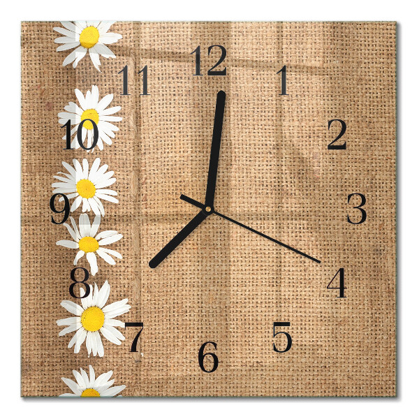 Firkantet glas vægur Daisy