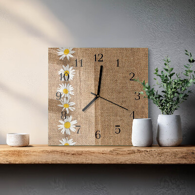 Firkantet glas vægur Daisy