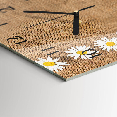 Firkantet glas vægur Daisy