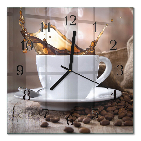 Glas vægur Kaffe