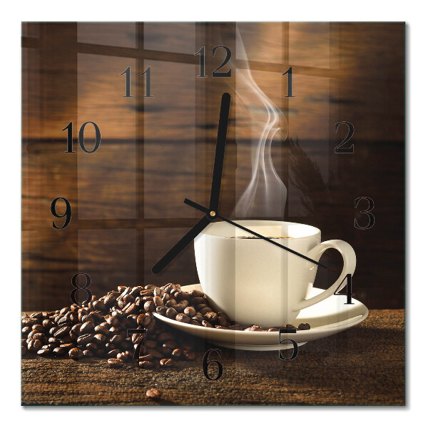 Glas vægur Kaffe