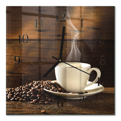 Glas vægur Kaffe