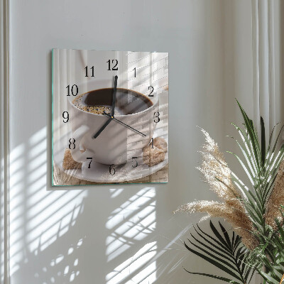 Glas vægur Kaffe
