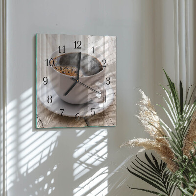 Glas vægur Kaffe
