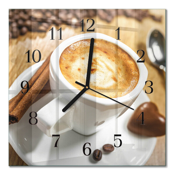 Glas vægur Kaffe