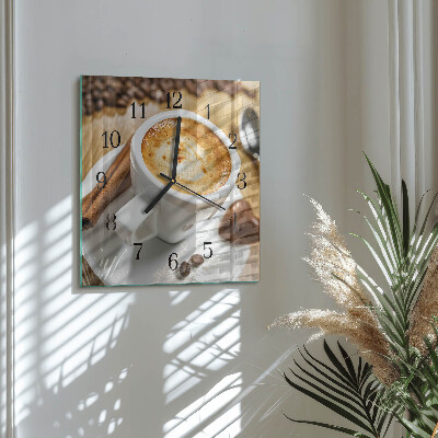 Glas vægur Kaffe