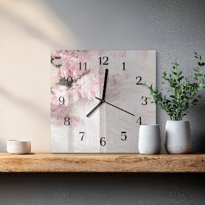 Glas vægur Blomster