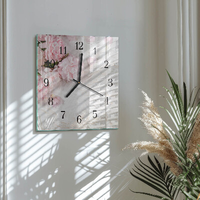 Glas vægur Blomster