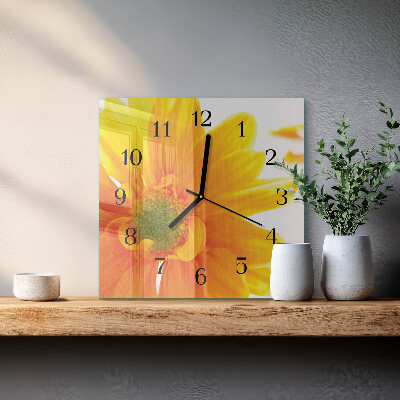 Glas vægur Blomst