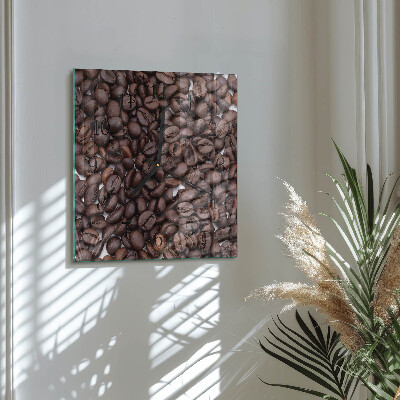 Glas vægur Kaffebønner
