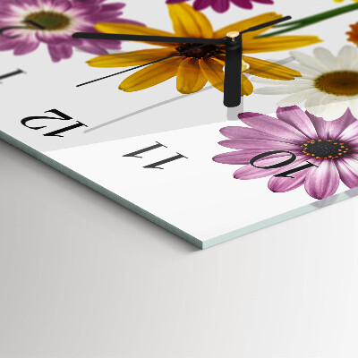 Glas vægur Blomster