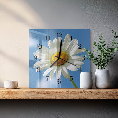Glas vægur Blomst