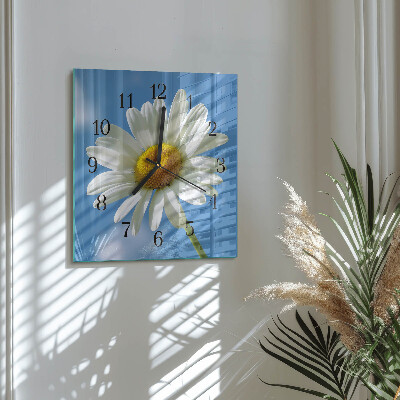 Glas vægur Blomst