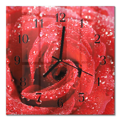 Glas vægur Rose