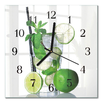 Glas vægur Lime og mynte